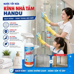 🧴 TÊN SẢN PHẨM: NƯỚC TẨY VÁCH KÍNH TẮM HANDO 500ML – SHOWER GLASS CLEANER