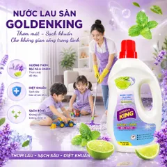 🌟 Nước Lau Sàn Golden King 1.2L Hương Hoa Ylang Công Nghệ Nhật Bản Thơm Lâu & Diệt Khuẩn Hiệu Quả