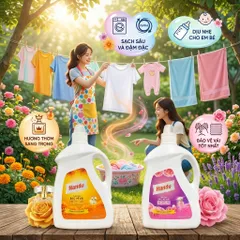 🌸 NƯỚC GIẶT HANDO BẢO VỆ VẢI HƯƠNG HAMONY – HƯƠNG THƠM BỀN LÂU 🌸