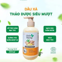 Dầu Xả Hương Gừng Châu Hương 300ml -Làm Sạch,Phục Hồi Hư Tổn,Ngừa gãy rụng,Dưỡng tóc và Da Đầu