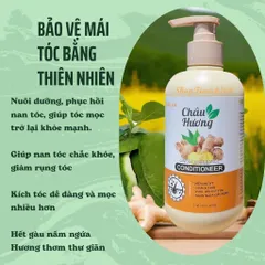 Dầu Xả Hương Gừng Châu Hương 300ml -Làm Sạch,Phục Hồi Hư Tổn,Ngừa gãy rụng,Dưỡng tóc và Da Đầu