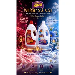 ✨ NƯỚC XẢ VẢI GOLDEN KING 2L HƯƠNG QUYẾN RŨ NỒNG NÀN– MỀM MẠI, THƠM LÂU, CHUẨN CHẤT LƯỢNG ✨