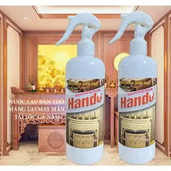 Nước lau bàn thờ phong thủy Hando 500ml Hương quế (Tài lộc may mắn cả năm)