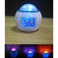 Đồng hồ điện tử có máy chiếu đèn LED hình bầu trời sao đẹp mắt kèm phát nhạc độc đáo dành cho phòng trẻ 811083