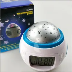 Đồng hồ điện tử có máy chiếu đèn LED hình bầu trời sao đẹp mắt kèm phát nhạc độc đáo dành cho phòng trẻ 811083