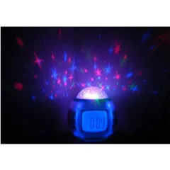 Đồng hồ điện tử có máy chiếu đèn LED hình bầu trời sao đẹp mắt kèm phát nhạc độc đáo dành cho phòng trẻ 811083