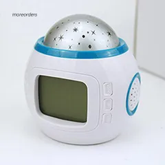 Đồng hồ điện tử có máy chiếu đèn LED hình bầu trời sao đẹp mắt kèm phát nhạc độc đáo dành cho phòng trẻ 811083