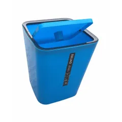 [HOT] Thùng rác gia đình nhựa bóng cao cấp nắp bập bênh bằng Xanh Dương TI781