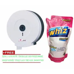 [HOT] Hộp đựng giấy vệ sinh gắn tường cỡ lớn 26x26cm (trắng) Tặng 1 gói nước thơm lau sàn nhà Whiz 800ML Hồng TI840 811436