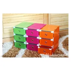 [HOT] Bộ 10 hộp đựng giầy trong suốt viền kim loại Mầu sắc ngẫu nhiên