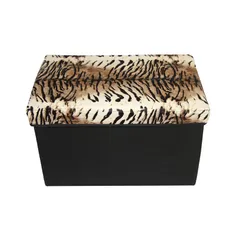 [HOT] Ghế đựng đồ nắp da hình chữ nhật – 50x30x30cm tienich168( ( GIAO MÀU NGẪU NHIÊN)