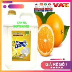 [ĐÁNH TAN MỌI VẾT DẦU MỠ CỨNG ĐẦU] Nước rửa bát siêu đậm đặc an toàn Mr Fresh 10L Không Hương