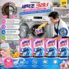 ✨BỘ 2 BỘT TẨY LỒNG MÁY GIẶT SANDOKABI 450G – VỆ SINH LỒNG GIẶT SẠCH THOÁNG