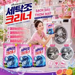 ✨BỘ 2 BỘT TẨY LỒNG MÁY GIẶT SANDOKABI 450G – VỆ SINH LỒNG GIẶT SẠCH THOÁNG
