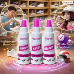 🧴 BỘ 3 CHAI XỊT KHỬ MÙI GIÀY HANDO 120ML – GIẢI PHÁP KHỬ MÙI TIỆN LỢI CHO GIÀY DÉP & MŨ BẢO HIỂM