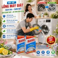 🧼  COMBO 5 HỘP BỘT TẨY LỒNG MÁY GIẶT HANDO – GIẢI PHÁP VỆ SINH LỒNG GIẶT TẠI NHÀ