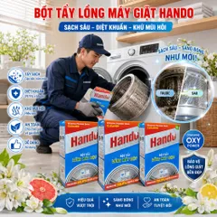 🧼  COMBO 5 HỘP BỘT TẨY LỒNG MÁY GIẶT HANDO – GIẢI PHÁP VỆ SINH LỒNG GIẶT TẠI NHÀ