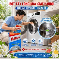 🧼  COMBO 5 HỘP BỘT TẨY LỒNG MÁY GIẶT HANDO – GIẢI PHÁP VỆ SINH LỒNG GIẶT TẠI NHÀ