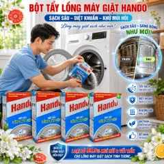 🧼  COMBO 5 HỘP BỘT TẨY LỒNG MÁY GIẶT HANDO – GIẢI PHÁP VỆ SINH LỒNG GIẶT TẠI NHÀ