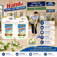 Nước thơm lau sàn nhà Hando can 20L hương nhài (Giao 2 Can 10L)