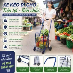 🛒 XE KÉO ĐI CHỢ TẢI TRỌNG 25KG – TIỆN LỢI, BỀN ĐẸP, DỄ DI CHUYỂN