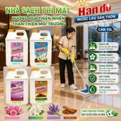 Nước thơm lau sàn nhà Hando can 20L (Hương lavender) Giao 2 can 10L