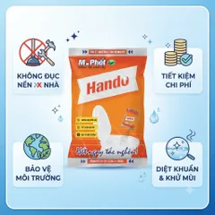 Bô 10 Gói bột Men vi sinh thông tắc hầm cầu bể phốt loại 215g Hando (Đỏ)