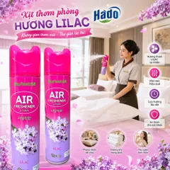 🌸 BỘ 2 NƯỚC XỊT THƠM KHÔNG KHÍ AIR FRESHENER 370ML HƯƠNG LILAC – HƯƠNG THƠM NGỌT NGÀO, SẢNG KHOÁI