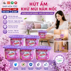 🌸BỘ 5 BÌNH HÚT ẨM HANDO 450ML HƯƠNG LAVENDER – HÚT ẨM, KHỬ MÙI, CHỐNG MỐC, TẠO HƯƠNG THƠM