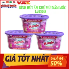 🌸BỘ 5 BÌNH HÚT ẨM HANDO 450ML HƯƠNG LAVENDER – HÚT ẨM, KHỬ MÙI, CHỐNG MỐC, TẠO HƯƠNG THƠM