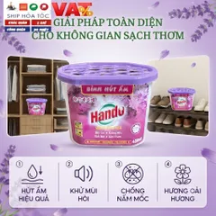 🌸BỘ 8  BÌNH HÚT ẨM HANDO 450ML HƯƠNG LAVENDER– HÚT ẨM, KHỬ MÙI, CHỐNG MỐC, TẠO HƯƠNG THƠM