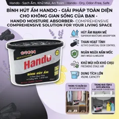 🌸 BÌNH HÚT ẨM THAN HOẠT TÍNH HANDO 450ML – HÚT ẨM, KHỬ MÙI, CHỐNG MỐC, TẠO HƯƠNG THƠM