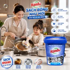 🧽 KEM TẨY RỬA ĐA NĂNG HANDO 500G – SẠCH NHANH, SÁNG BÓNG, ĐÁNH BAY DẦU MỠ CỨNG ĐẦU