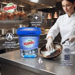 🧽 KEM TẨY RỬA ĐA NĂNG HANDO 500G – SẠCH NHANH, SÁNG BÓNG, ĐÁNH BAY DẦU MỠ CỨNG ĐẦU