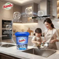 🧽 KEM TẨY RỬA ĐA NĂNG HANDO 500G – SẠCH NHANH, SÁNG BÓNG, ĐÁNH BAY DẦU MỠ CỨNG ĐẦU