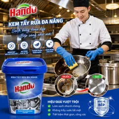 🧽 KEM TẨY RỬA ĐA NĂNG HANDO 500G – SẠCH NHANH, SÁNG BÓNG, ĐÁNH BAY DẦU MỠ CỨNG ĐẦU