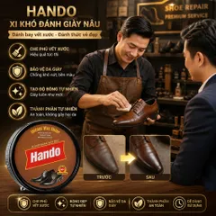 ✨ XI ĐÁNH GIÀY DA HANDO NÂU – ĐÁNH BAY VẾT CŨ, ĐÁNH THỨC ĐẲNG CẤP