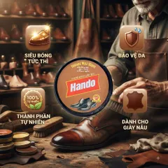 ✨ XI ĐÁNH GIÀY DA HANDO NÂU – ĐÁNH BAY VẾT CŨ, ĐÁNH THỨC ĐẲNG CẤP