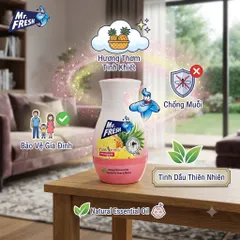 🌿 SÁP THƠM TINH DẦU THIÊN NHIÊN MR.FRESH PURE AROMA 200G – THƠM MÁT DỊU ÊM, HỖ TRỢ XUA ĐUỔI MUỖI, AN TOÀN CHO BÉ & MẸ
