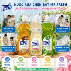 🧴 NƯỚC RỬA CHÉN BÁT MR.FRESH – SẠCH BÓNG VƯỢT TRỘI, HƯƠNG THƠM TỰ NHIÊN