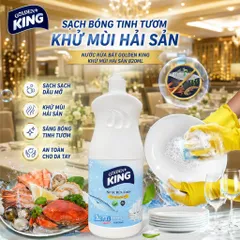 🧴NƯỚC RỬA BÁT GOLDEN KING KHỬ MÙI HẢI SẢN 820ML – SẠCH BÓNG TINH TƯƠM, ĐÁNH BAY MÙI TANH HIỆU QUẢ✨