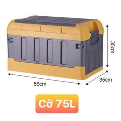 Thùng đựng đồ gấp gọn đa năng 45 lít có 2 ngăn riêng biệt có thể tháo rời một cách rễ ràng giao mầu ngẫu nhiên 811781