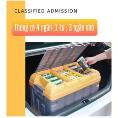 Thùng đựng đồ gấp gọn đa năng 45 lít có 2 ngăn riêng biệt có thể tháo rời một cách rễ ràng giao mầu ngẫu nhiên 811781