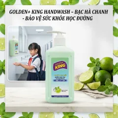 Nước Rửa Tay GOLDEN KING 500ml Hương Bạc Hà Chanh- Sạch Khuẩn, Mềm Mịn Da Tay (Công Nghệ Nhật Bản) 🌸🌿
