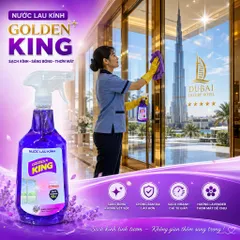 ✨ NƯỚC LAU KÍNH GOLDEN KING 800ML – SÁNG BÓNG NHƯ MỚI, SẠCH NHANH CHỈ 10 GIÂY