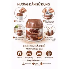 ☕ Sáp Thơm Khử Mùi Fresh Scent Gel Hương Cà Phê (Coffee) 87g - Dùng Cho Ô Tô, Phòng Ngủ, Nhà Vệ Sinh, Tủ Quần Áo