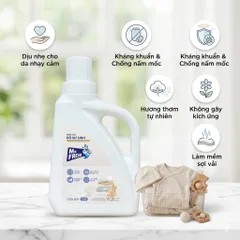 🌟 Nước Giặt Đồ Sơ Sinh Mr. Fresh 1.6L Cool Boy  - An Toàn Cho Bé, Dịu Nhẹ Cho Da