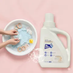 🌟 Nước Giặt Đồ Sơ Sinh Mr. Fresh 1.6L Cool Boy  - An Toàn Cho Bé, Dịu Nhẹ Cho Da