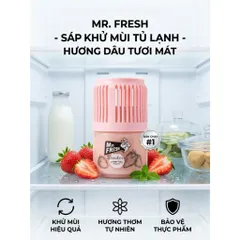 🍓 SÁP KHỬ MÙI TỦ LẠNH MR. FRESH 150g – HƯƠNG DÂU - GIẢI PHÁP TƯƠI MÁT CHO KHÔNG GIAN TỦ LẠNH