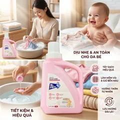 🌟 NƯỚC GIẶT ĐỒ SƠ SINH MR. FRESH CUTE GIRL- AN TOÀN, DỊU NHẸ, THƠM MÁT 🌟